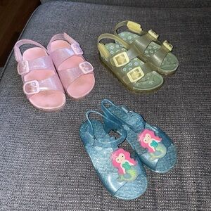 Old Navy Kids Glitter Sandals - Pink, Green, Blue